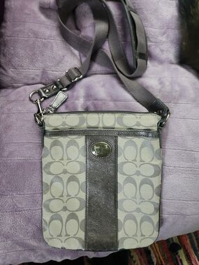 Coach Gray Signature Crossbody Bag